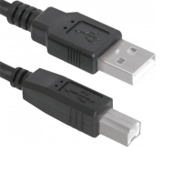 Кабель DEFENDER USB2.0 AM-BM 30AWG, чёрный, никель, 1.8 м (1/30/240)