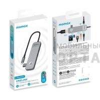 Переходник-хаб MOMAX ONELINK 7 in 1 mutil-funtion USB-C hub (DH17) Grey Переходник-хаб MOMAX ONELINK 7 in 1 mutil-funtion USB-C hub (DH17) Grey