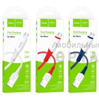Кабель USB to Micro HOCO X70 Ferry, 1m, 2.4A,  синий