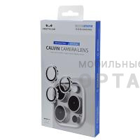 Защитное стекло на камеру KEEPHONE CALVIN, iPhone 16 Pro (6.3), Silver