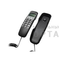 Проводной телефон RITMIX RT-010 Black с дисплеем, узкий корпус, черный (1/40)