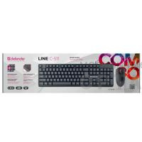 Клавиатура+Мышь Defender Line C-511 RU,1.8м, черный (1/20)